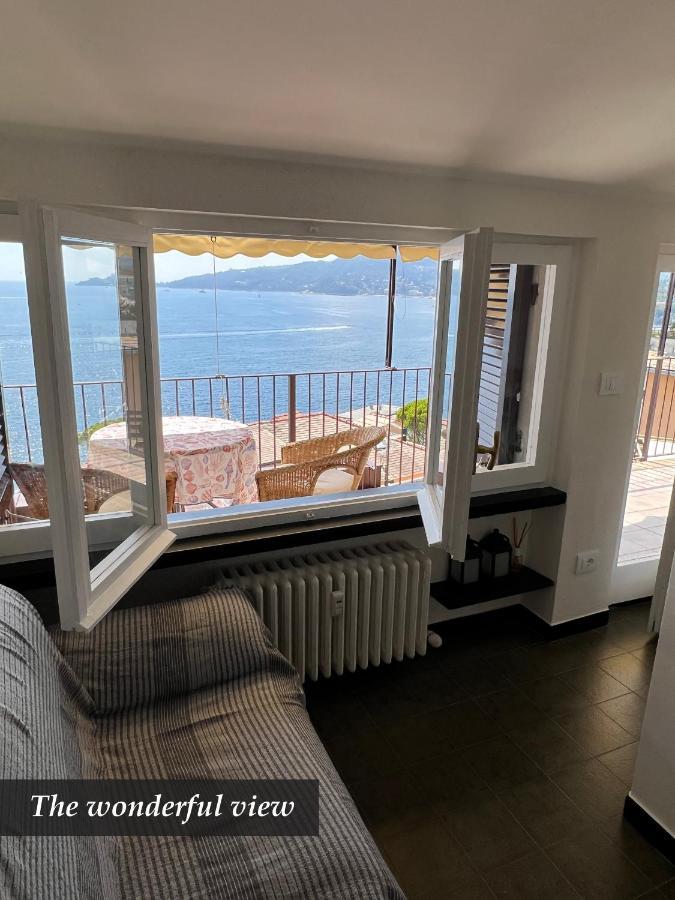 Nautilus Vista Mare Mozzafiato A 180 Gradi- Posto Auto Privato - 2 Camere Matrimoniali Piu 1 Divano Letto Singolo-Sky,Netflix-Wifi 200Mg Rapallo Exterior photo